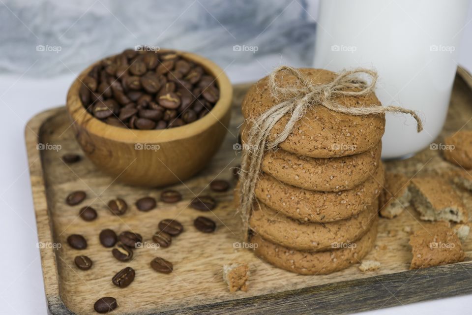 Cookies and coffee beans 