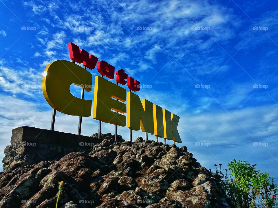 beautiful morning at Watu Cenik, Wonogiri, Indonesia