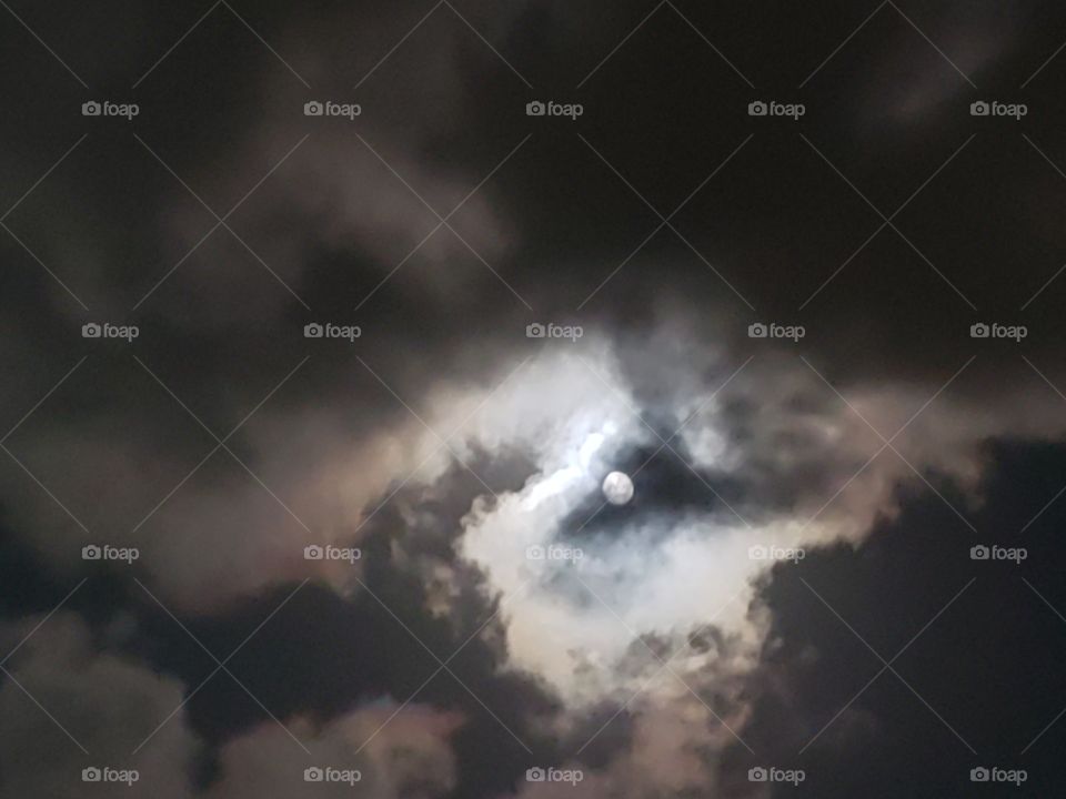 Hiding behind clouds