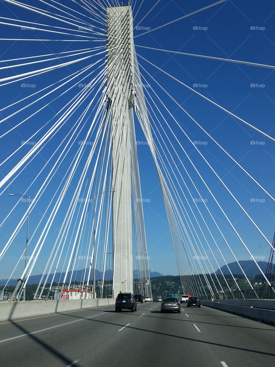 Port Mann Bridge. Vancouver Canada 