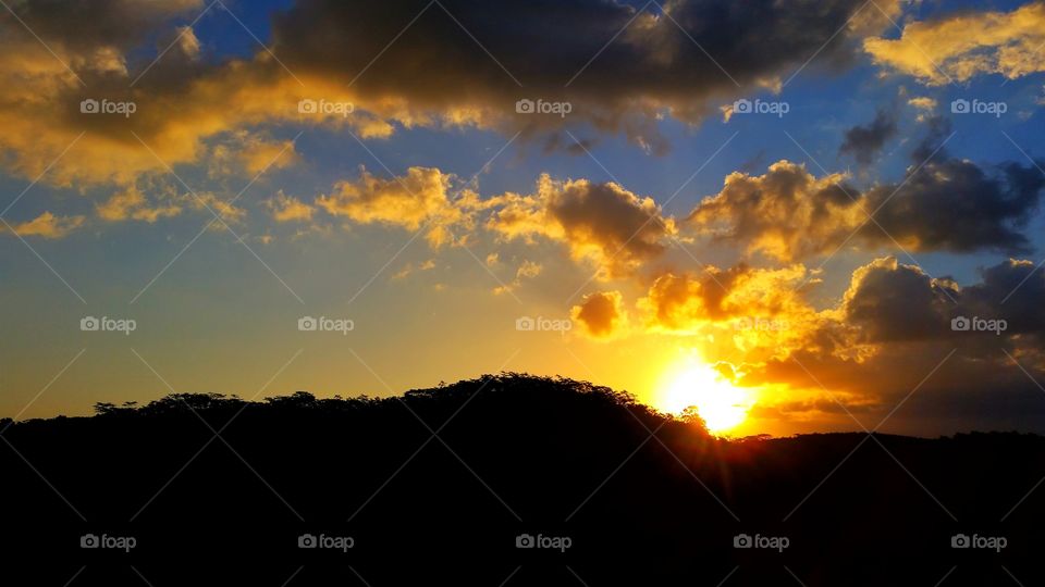 twilight atmosphere in the mountains