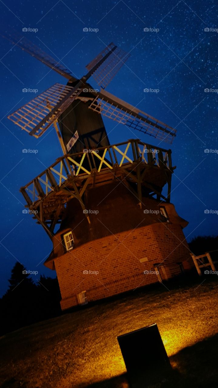 windmill by night