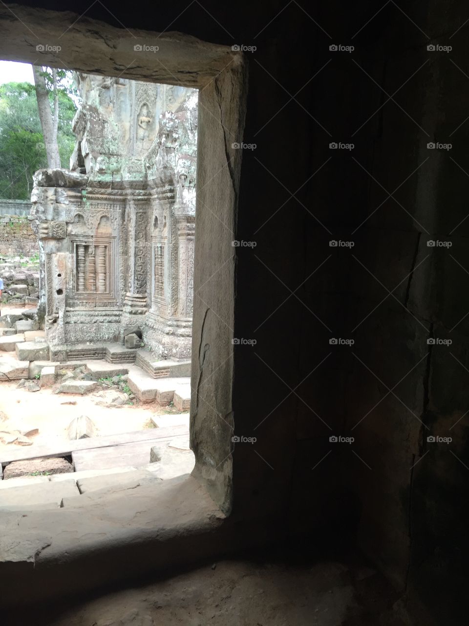 View of ruin temple entrance