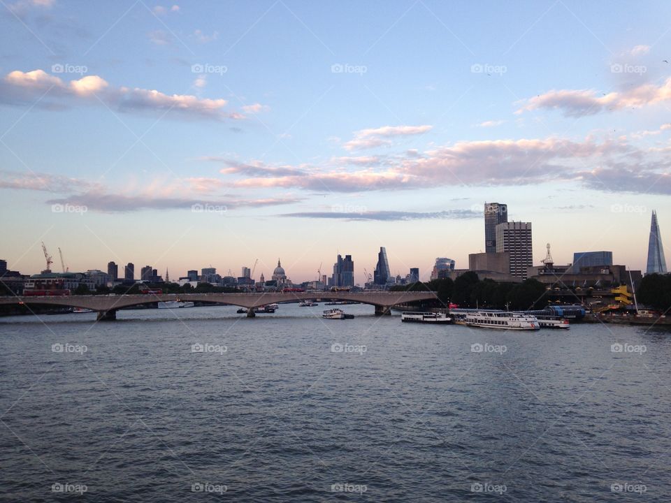 London at dusk