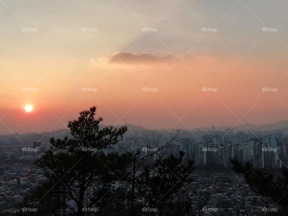 Sunset, Yongmasan Mountain, Seoul