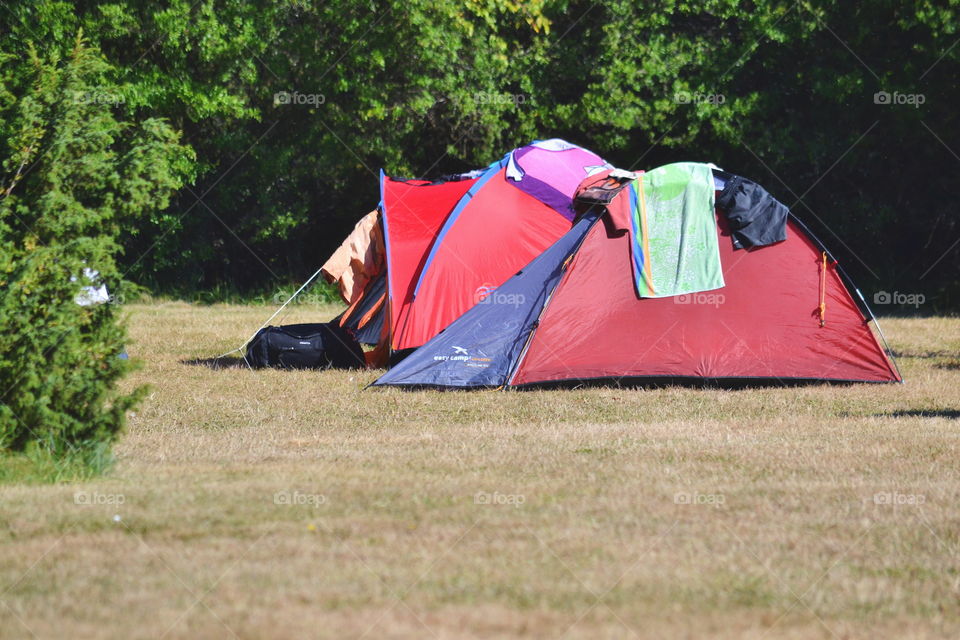 Camping with tents