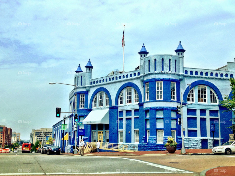 blue school castle eagle by anchyi