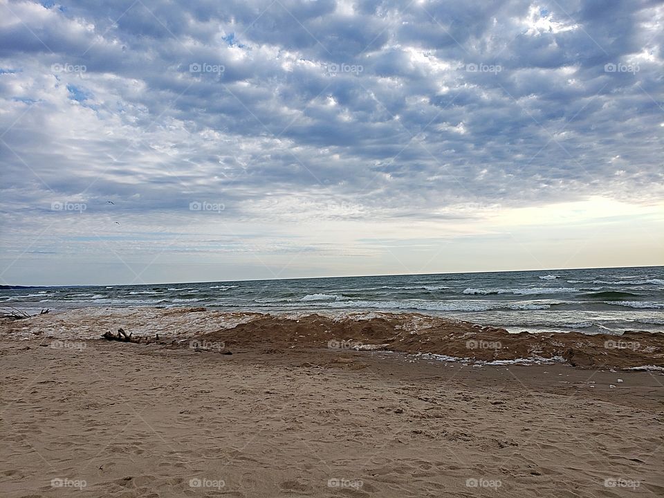 Lake Michigan at Muskegon beach