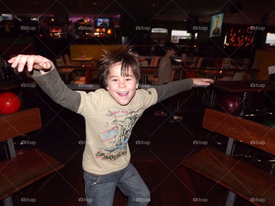 happy smile child jumping by mrm