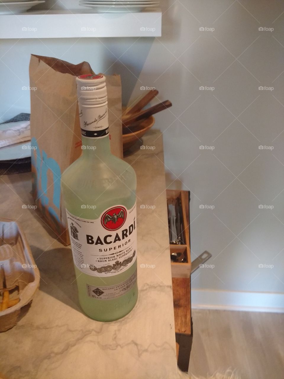 Bacardi on marble