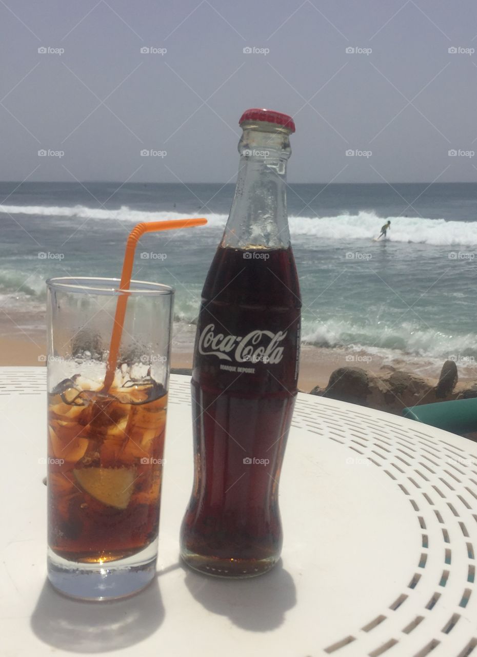 Coke on the beach