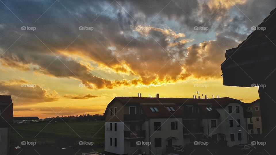 Awesome sunset in Czech Republic