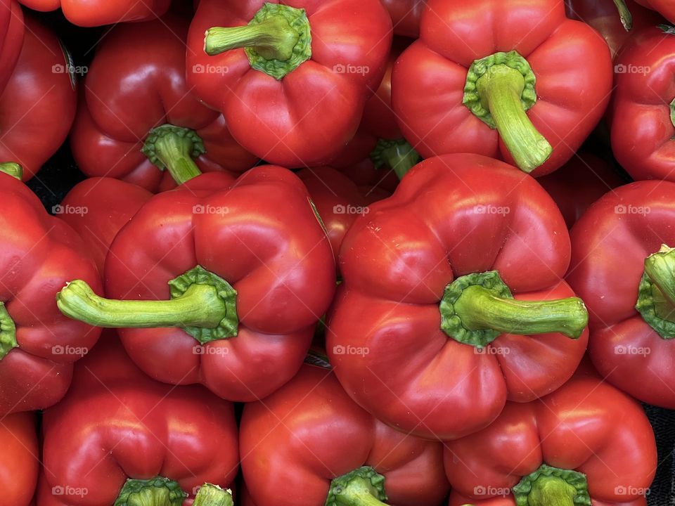 Red bell pepper in full framed 