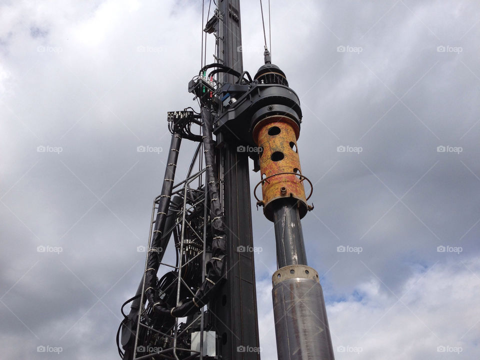 construction machine drill site by andreasusenbenz