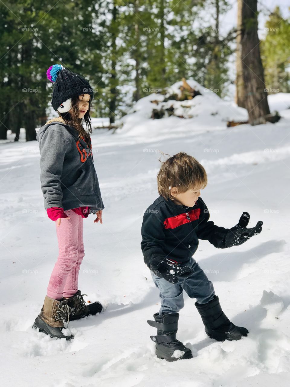 A perfect day for snow fun in the countryside.