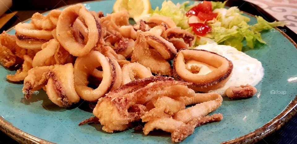 deep fried calamari lunch