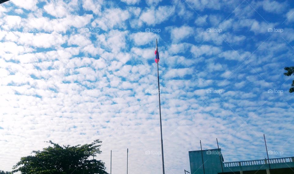 Cirrus clouds on one early morning in the Philippines.
