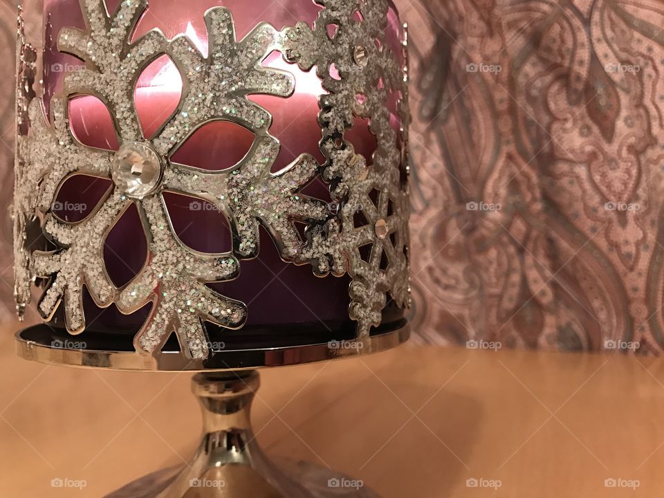 Snowflake candle