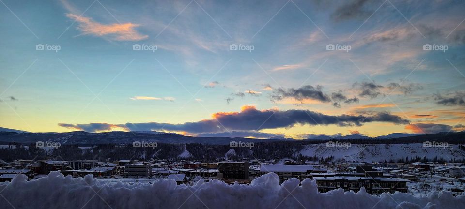 Sunset over the Yukon River