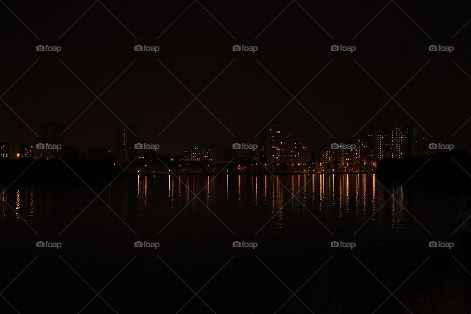 Berth, sunset, river, South port, Moscow