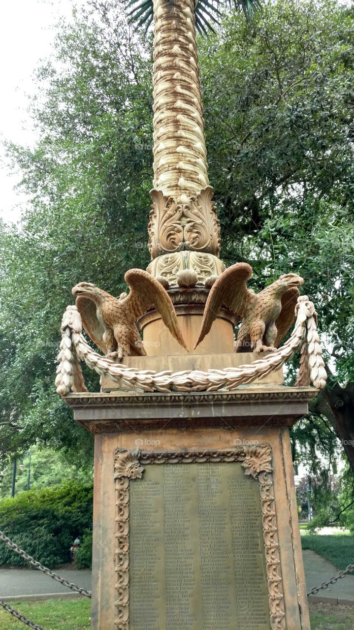 Statuesque
outside 
state capitol grounds