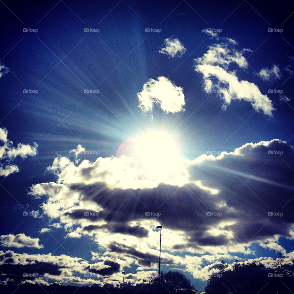 Sky above manchester in march