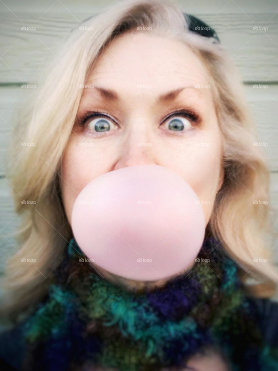 Me with a Big Chewing Gum Bubble