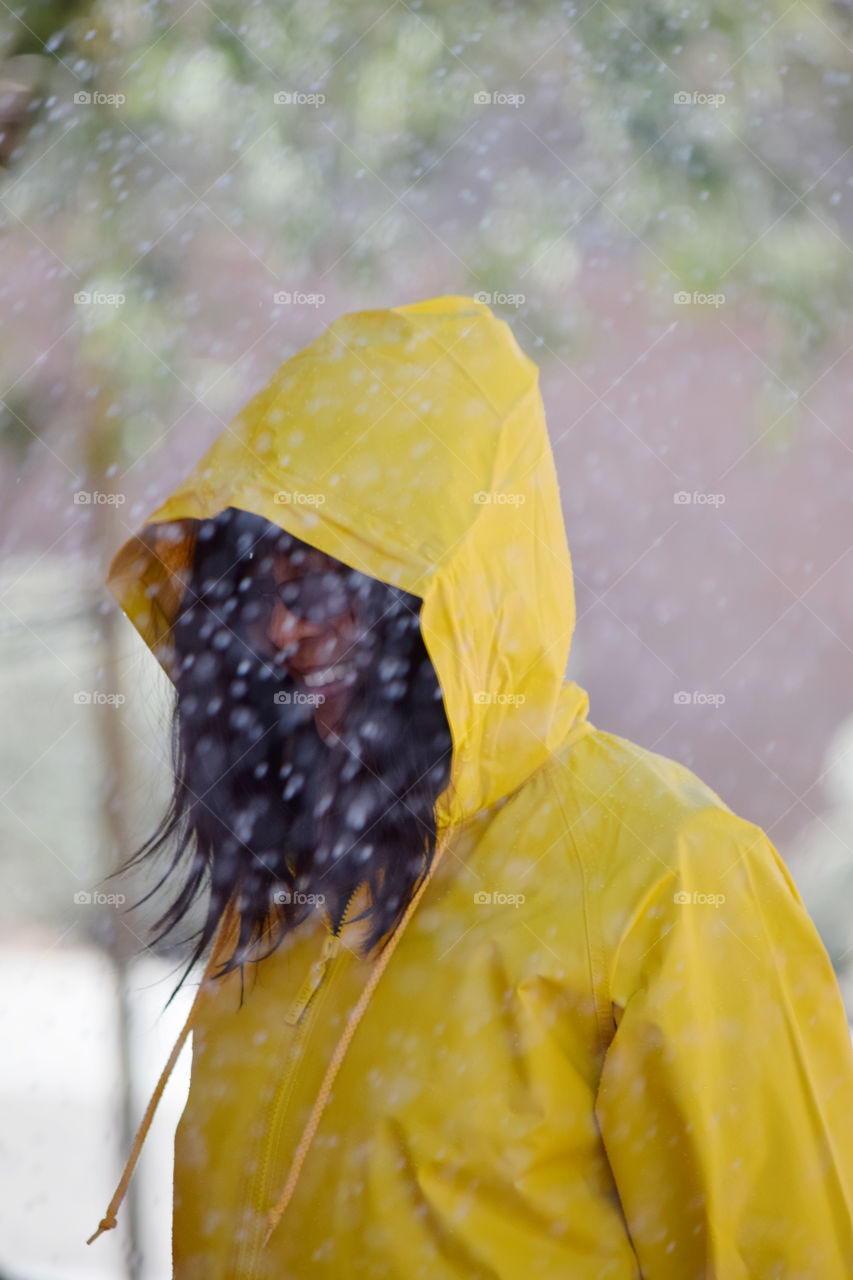 Smile amidst the rain/storm 