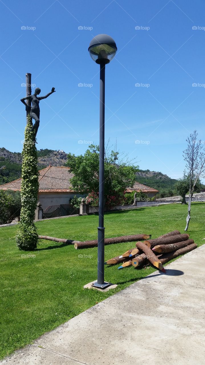 25 de Abril Garden, Art, Castelo de Vide, Portugal