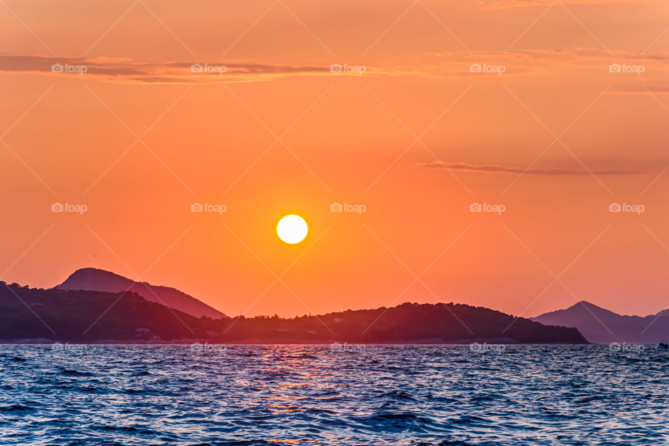 Sunset over Adriatic Sea