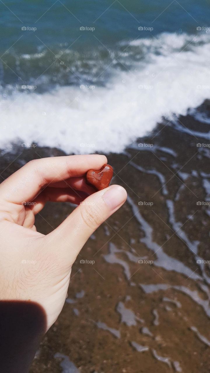 Heart shaped stone