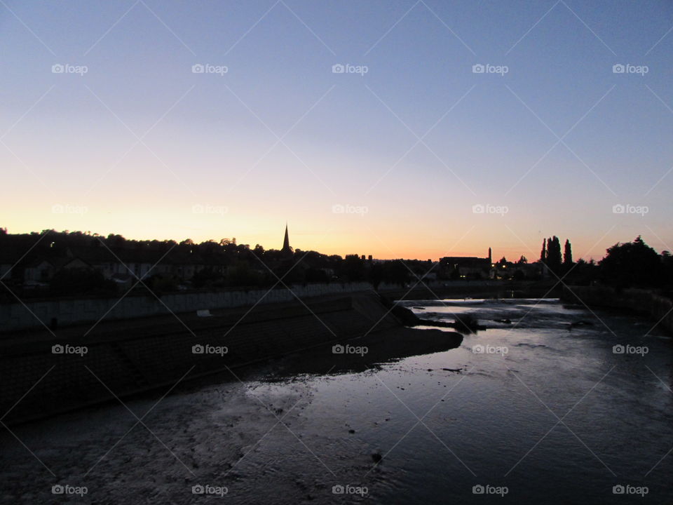 Sunset, Water, Dawn, No Person, Winter