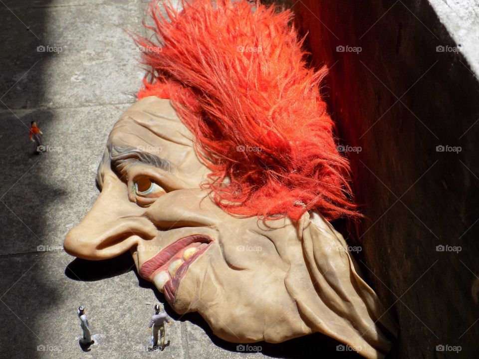 From the world of liliput, a giant mask