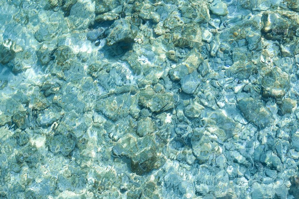 Texture of clear Seawater tropical Caribean