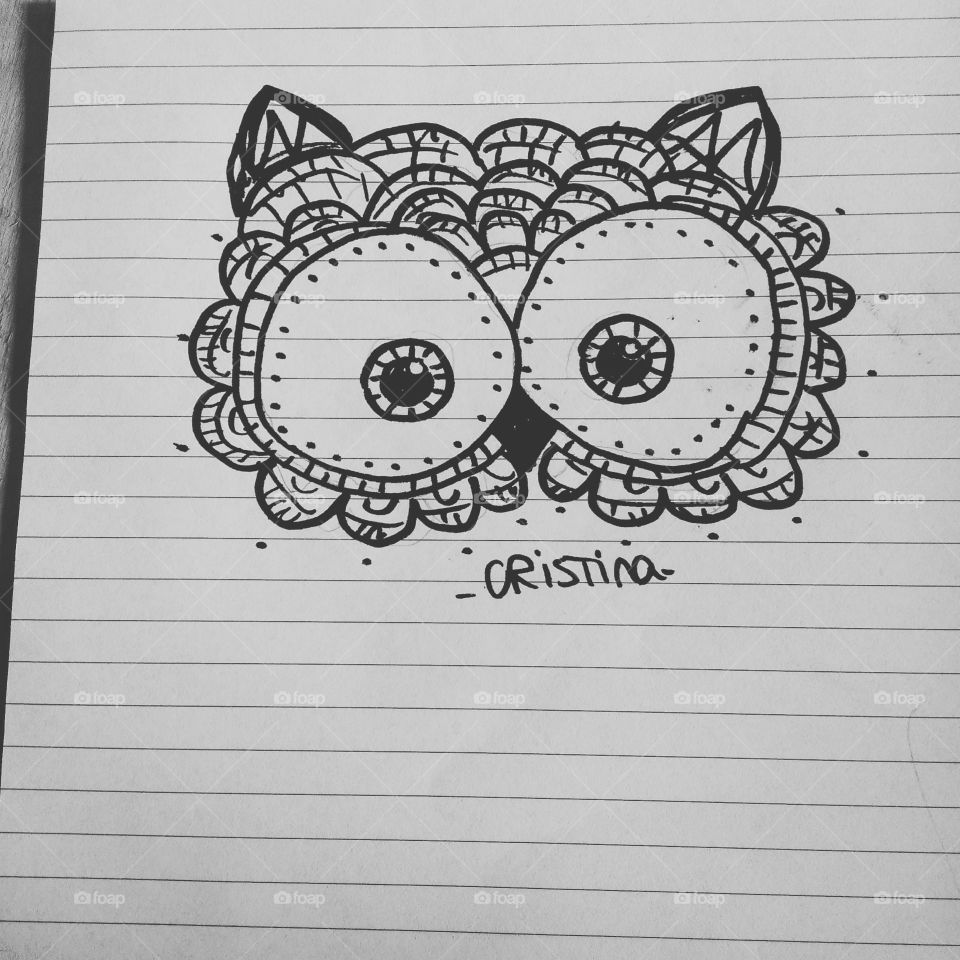 owl drawing made by me