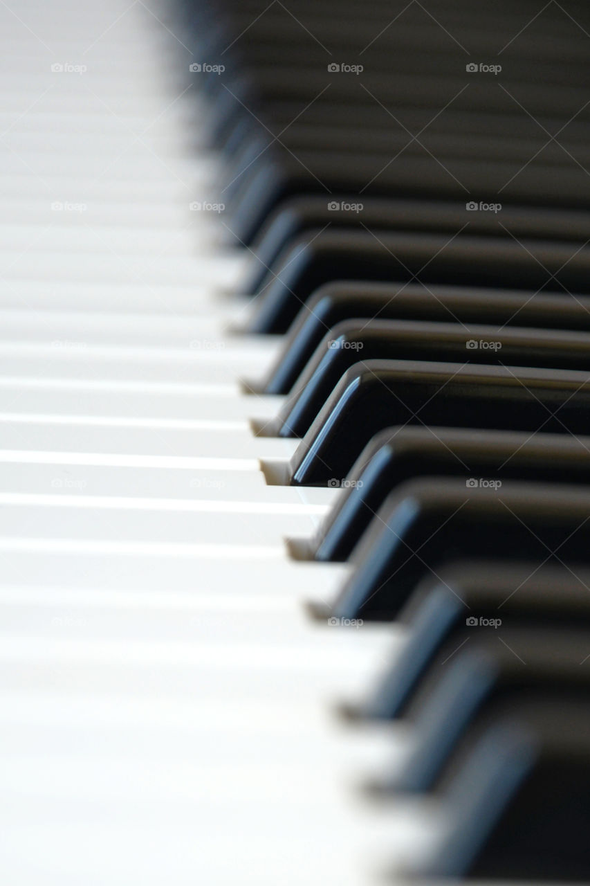 Piano. Close up piano keys