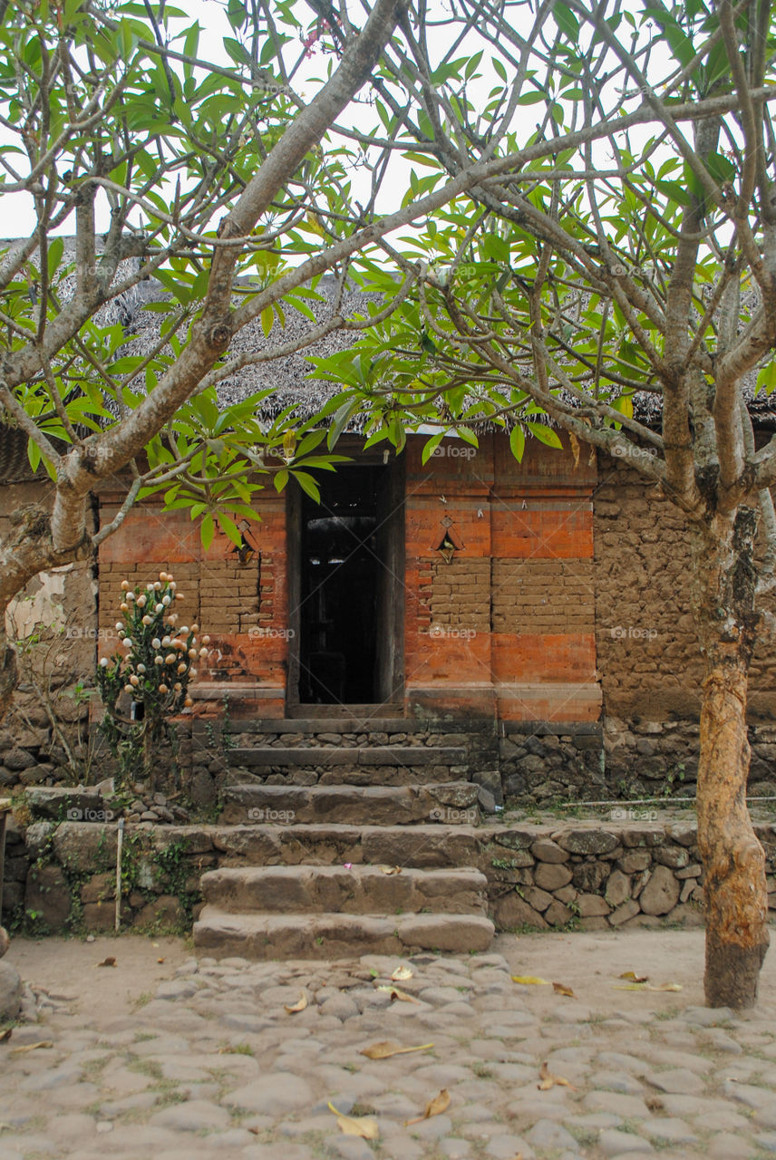 Balinese house in the tenganan village, bali