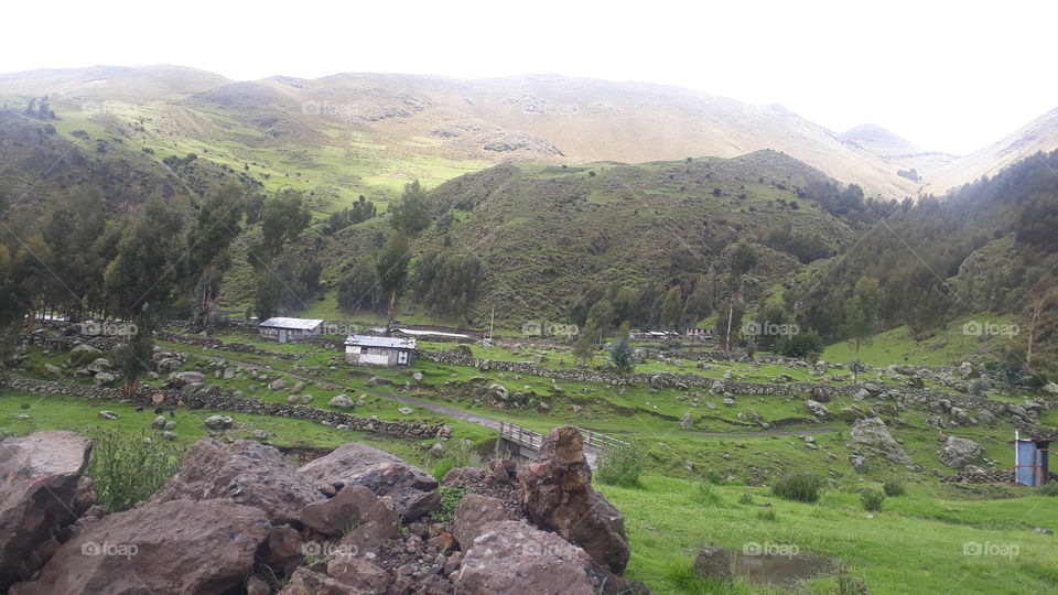paisaje de la sierra peruana.