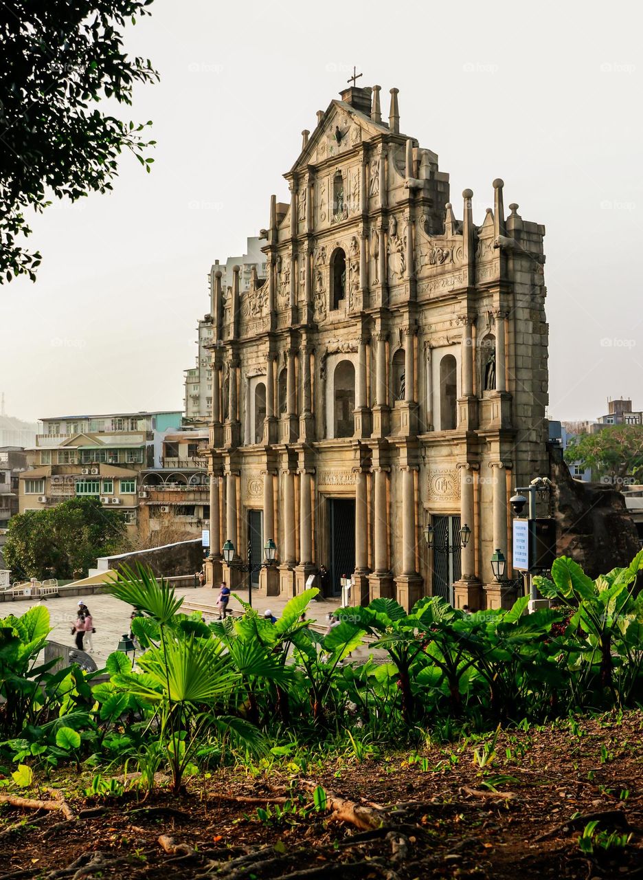 Tourist attractions behind 