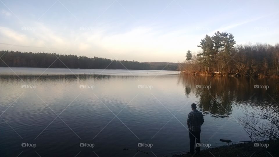 Lake, Water, No Person, Dawn, Reflection