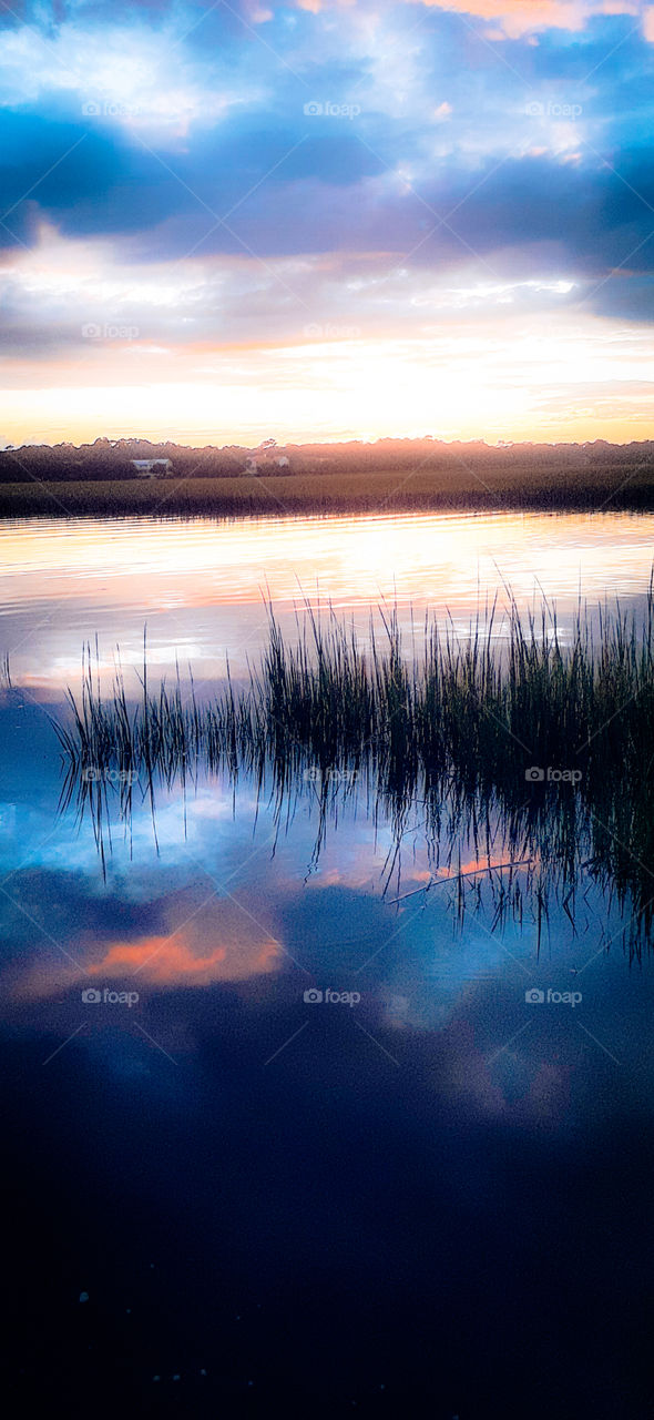 sunset and reflection