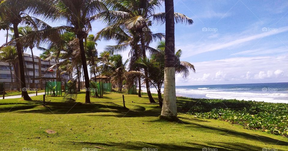 Beautiful landscape of Vilas do Atlântico beach