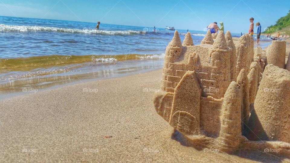 eroding Lake Michigan Castle