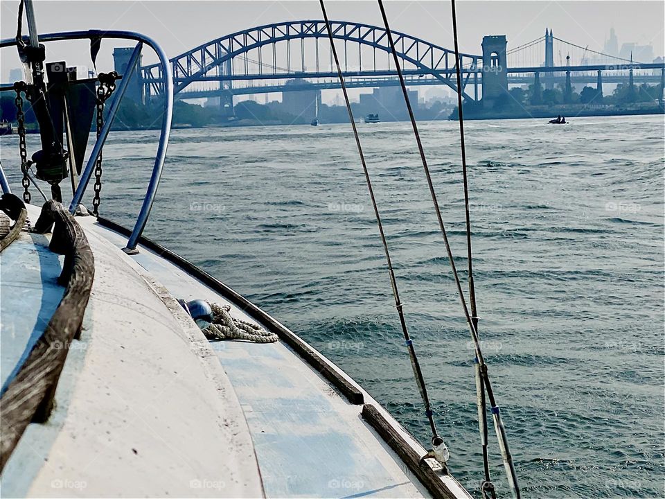 We are now approaching the “Hell Gate Bridge” and the infamous “Hell Gate” which opens up into an area with potentially dangerous undercurrents that can cause a boat to spin around in circles and get stuck indefinitely. 2023. Hypnotic Productions