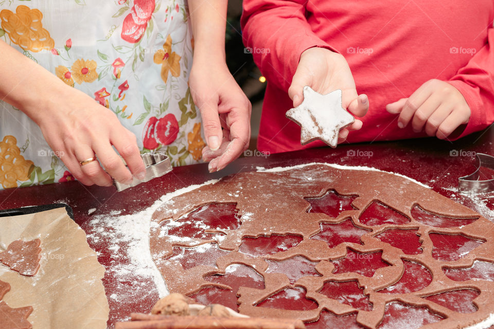 Baking the Christmas cookies