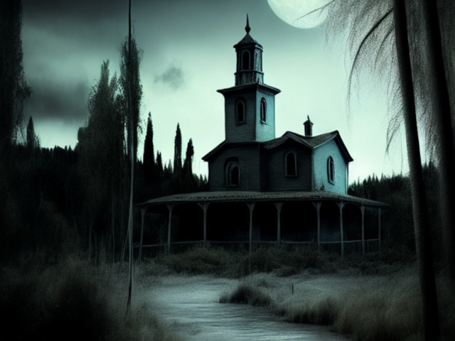 haunted house scene