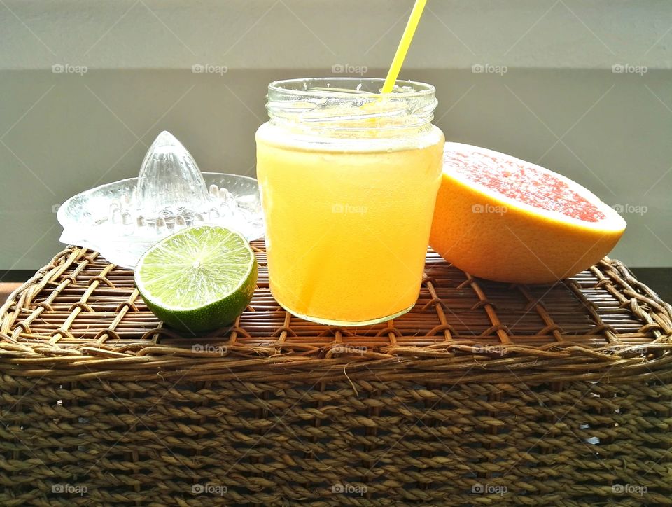 Simple citrus juice on hot days
