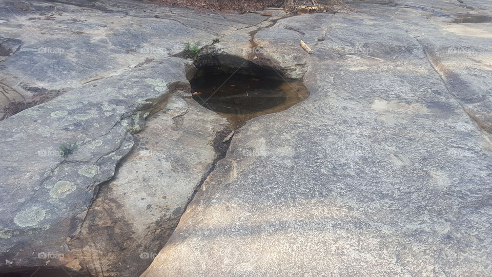 hole in granite rock