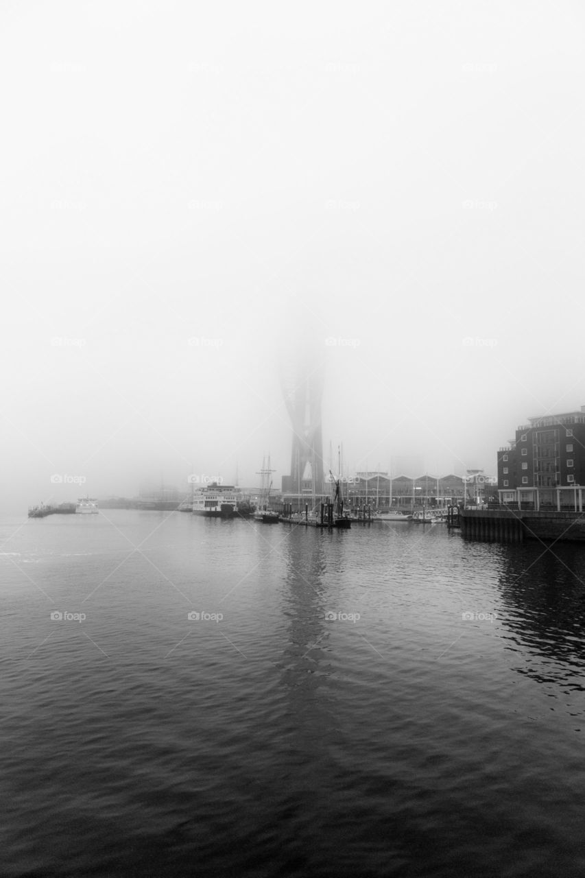 Spinnaker tower in the fog