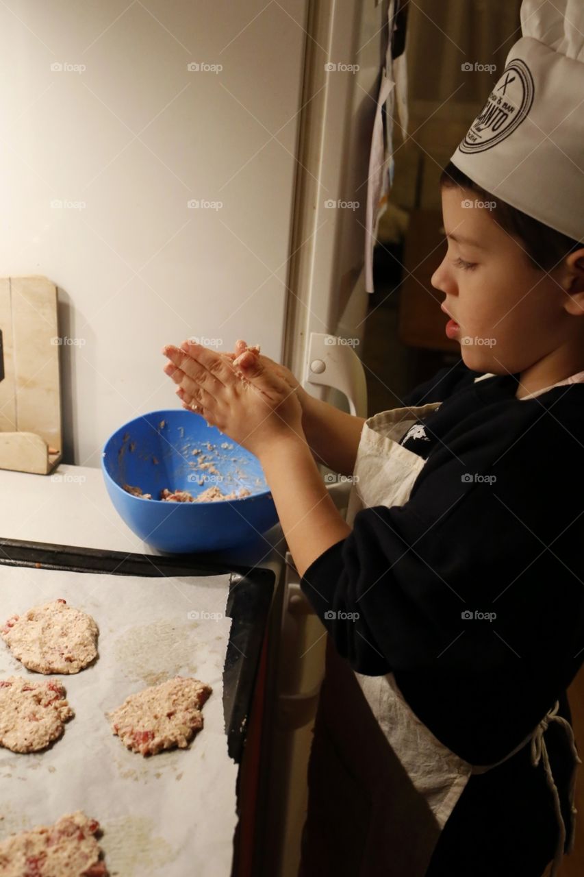 boy cooking